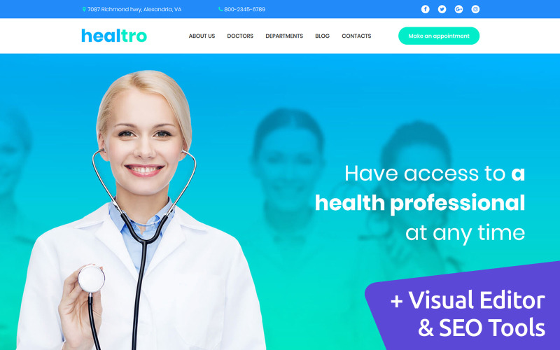 частная медицинская клиника moto cms 3 шаблон