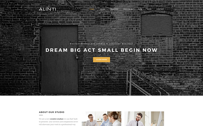 Alinti - Minimal Creative Portfolio WordPress Theme