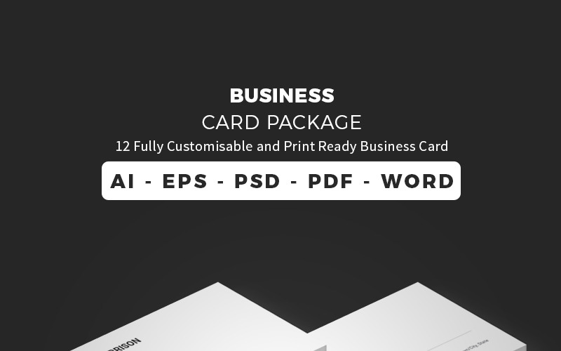 Download Фирменный стиль "Business Card Bundle - Corporate Identity Template" / Business Card Bundle - Corporate Identity Template - Фирменный стиль на тему графика black business card clean color colorful corporate creative design designer elegant name print professional simple stylish template minimal modern identity