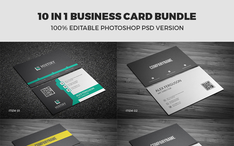 Download Набор продуктов для создания бизнес-сайта / Business Card Bundle Print - Corporate Identity Template - Фирменный стиль на тему графика business card corporate design graphic identity office personal stationary visiting buisness bundle dicsount print template photography creative promotion promo