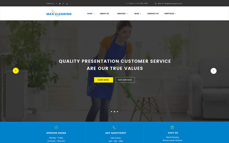 Max Clean - Cleaning Company WordPress Theme