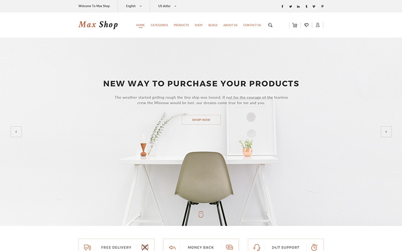 Max shop - Tema WooCommerce
