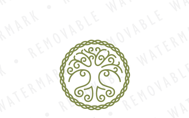 Modello di logo celtico albero della vita
