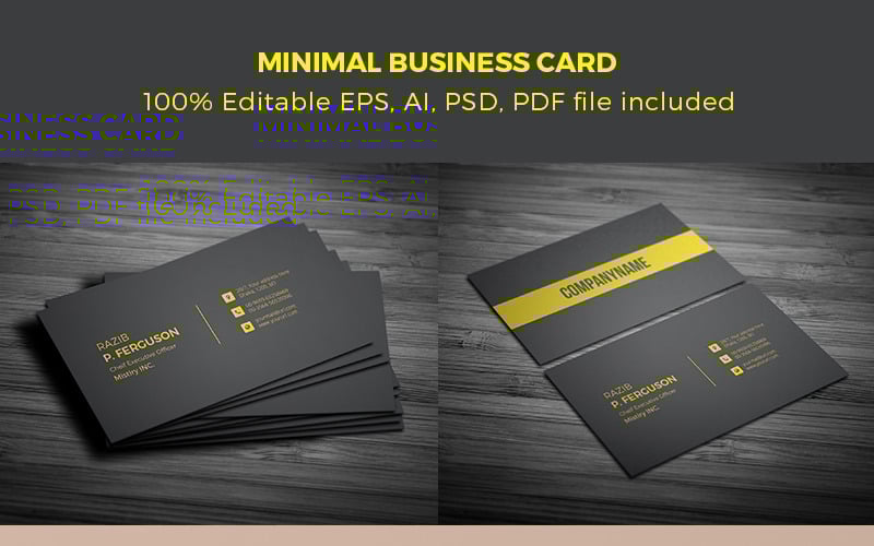 Download Фирменный стиль "Stylish Business Card - Corporate Identity Template" / Stylish Business Card - Corporate Identity Template - Фирменный стиль на тему графика design,buisness,card,branding,package,clean,simple,modern,stationary,identity,minimal,graphic,psd,ai,eps