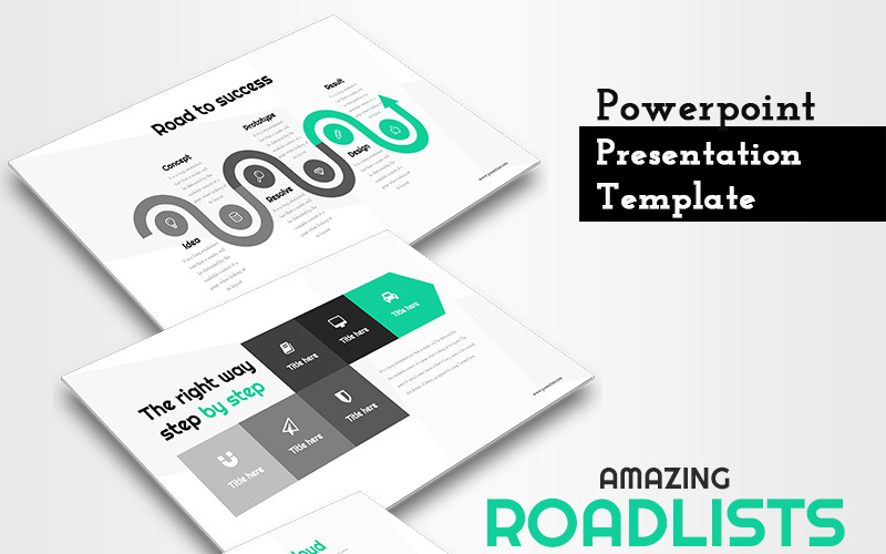 Amazing Road Lines - Presentatie PowerPoint-sjabloon