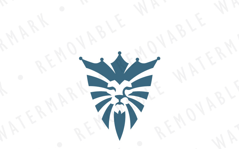 Aslan Kral Kalkan Logo Şablonu