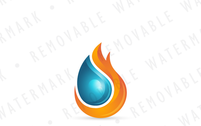 Download Шаблон логотипа "Burning Fluid - Logo Template" / Burning Fluid - Logo Template - Шаблон логотипа на тему графика energy water flame ignite dynamic power fluid fire drop liquid droplet element oil burn burning logo design template fox fuel