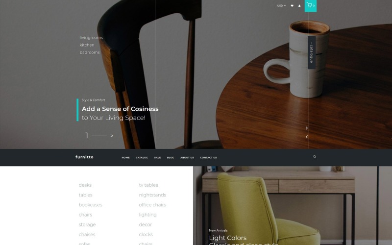 тема мебельного магазина shopify