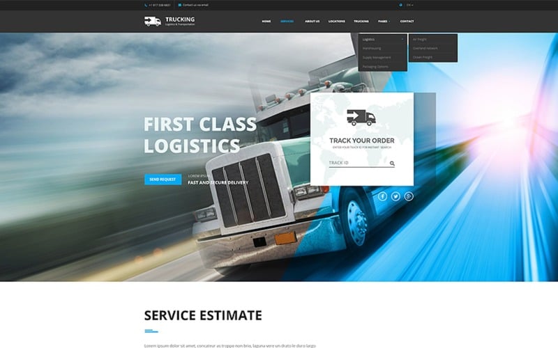 Logistic & Transportation  - Bootstrap Website Template