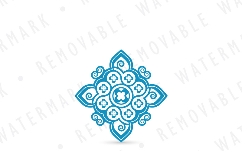 Modello di Logo di ornamento veneziano