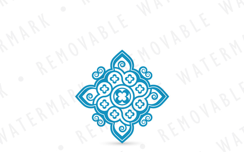 Sjabloon met logo voor Venetiaans ornament