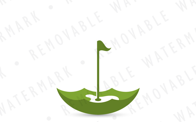 Download Шаблон логотипа "Umbrella Golf Course Logo Template" / Umbrella Golf Course Logo Template - Шаблон логотипа на тему графика green game clever flag fashion golf sport goal landscape play club cover rain shelter course umbrella hole logo design template