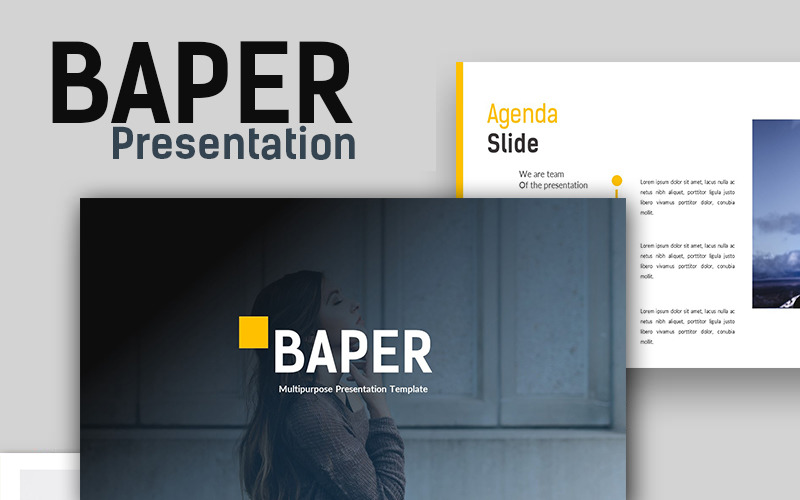 Baper Yaratıcı PowerPoint şablonu