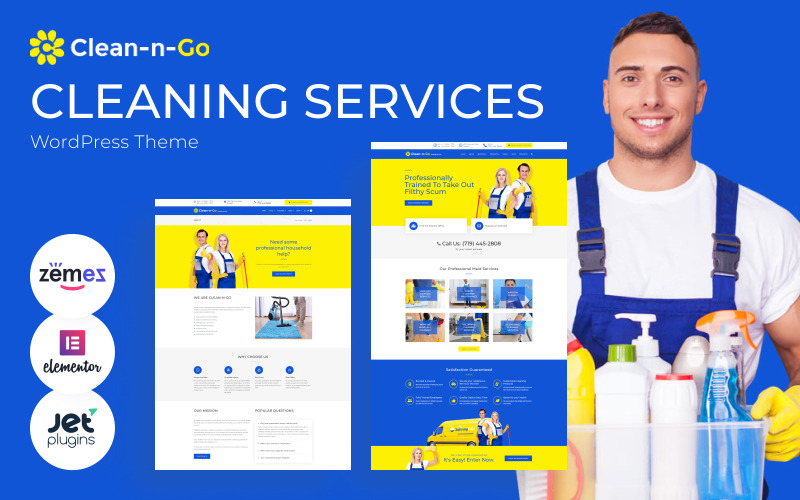 Clean-n-Go – WordPress-Theme für Reinigungsunternehmen
