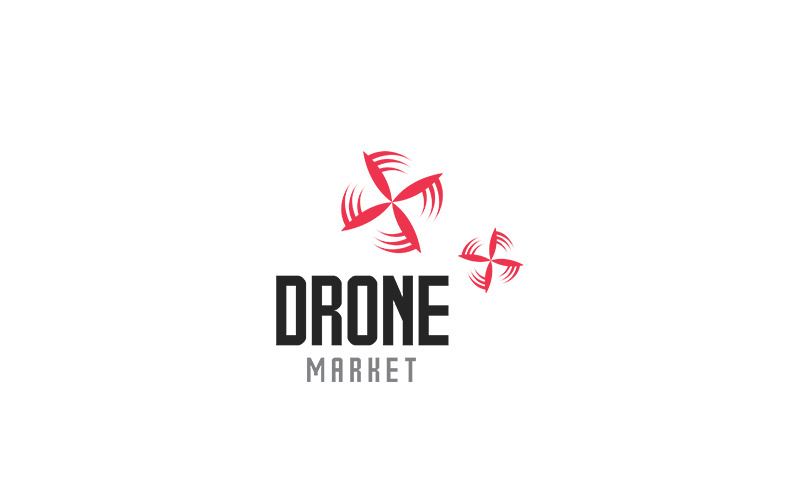 Download Шаблон логотипа "Drone Logo Template" / Drone Logo Template - Шаблон логотипа на тему графика drone fly storm air airplane shopping hobby interest