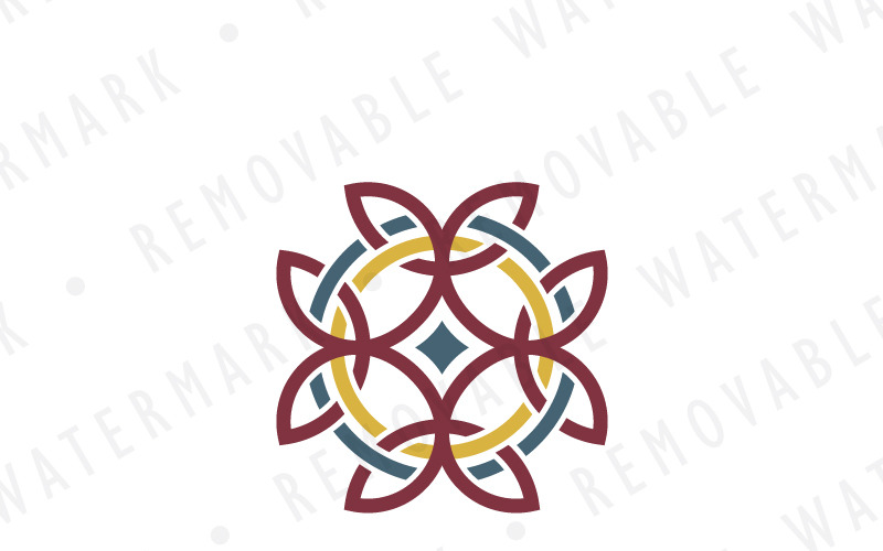 Download Шаблон логотипа "Equilateral Celtic Cross Logo Template" / Equilateral Celtic Cross Logo Template - Шаблон логотипа на тему графика circle art leaf celtic cross abstract flower ancient old jewel renaissance history bloom interlaced equilateral knot logo design template nordic