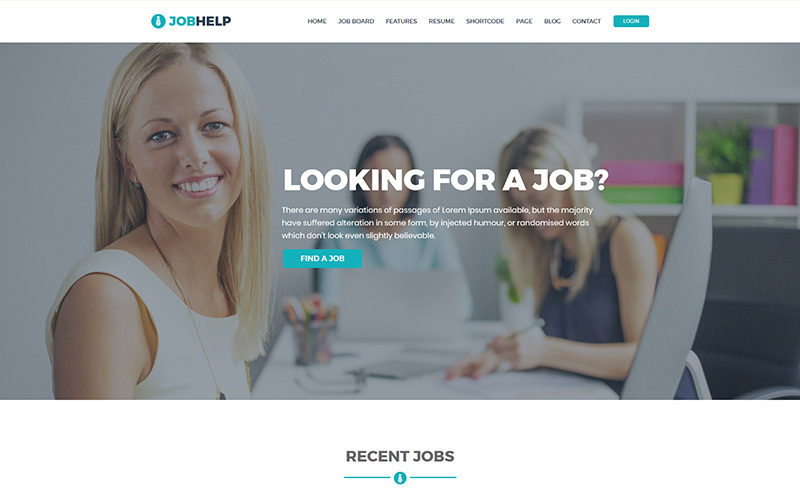 Job Help - Job Board Website-sjabloon
