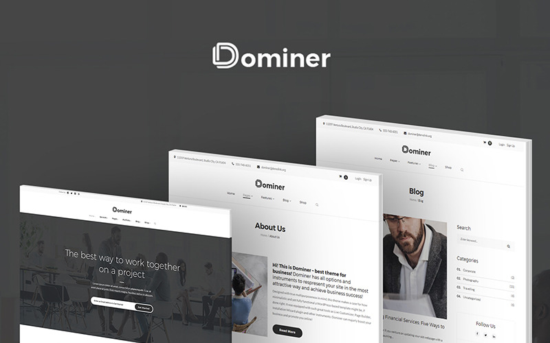 Dominer Business & Services WordPress téma