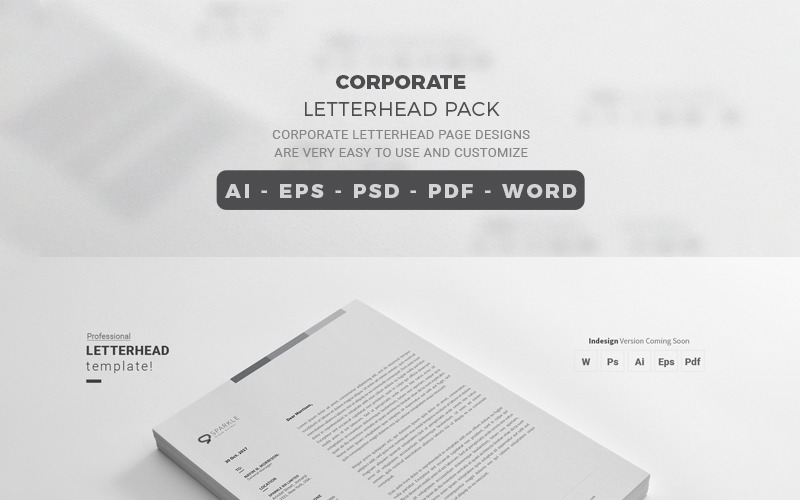 Download Бандл фирменных бланков / Letterhead - Corporate Identity Template - Фирменный стиль на тему графика a4 branding business letterhead clean corporate identity elegant envelope letter psd template word official presentation stationary print ready new card