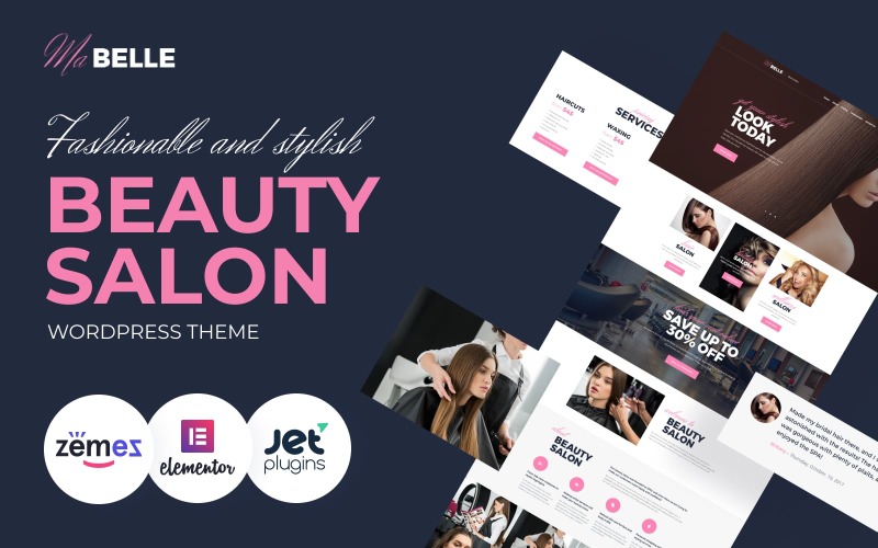 MaBelle - Tema Elementor de WordPress para peluquería y salón de belleza