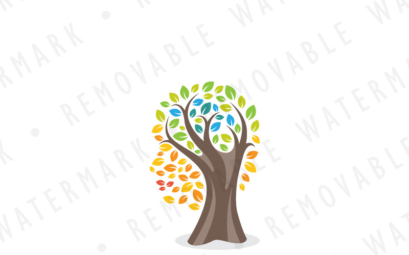 Download Шаблон логотипа "Mental Health Logo Template" / Mental Health Logo Template - Шаблон логотипа на тему графика tree leaf healthcare idea healthy wellness education growth colorful brain human head psychology mental mind intellect memory logo design template