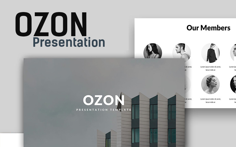 Ozon Minimal PowerPoint-mall