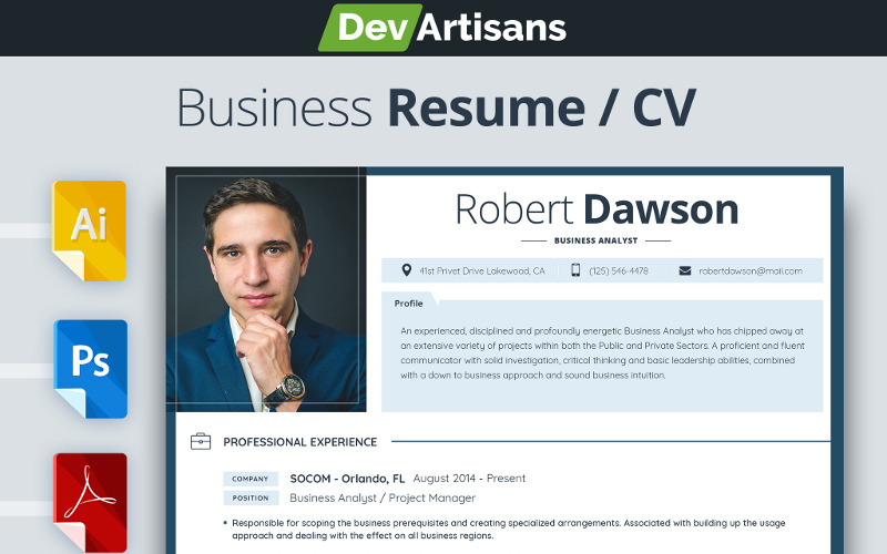 Download Резюме "Пример резюме на работу главного бухгалтера" / Robert Dawson - Resume Template - Резюме на тему графика bank teller cashier business job jobs banking finance financial accounter accounting money cv resume