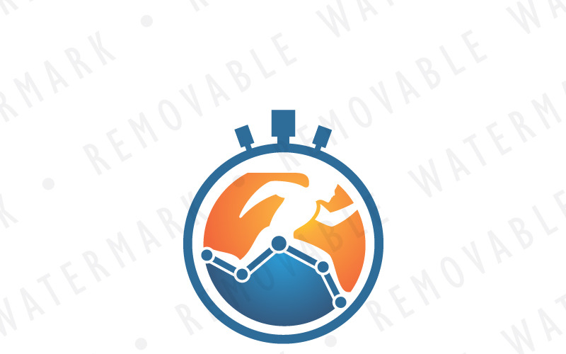 Download Шаблон логотипа "Sports Analysis Logo Template" / Sports Analysis Logo Template - Шаблон логотипа на тему графика statistics circle athlete fitness sport graph human time analysis running analytics endurance measure stopwatch data speed chart logo design template