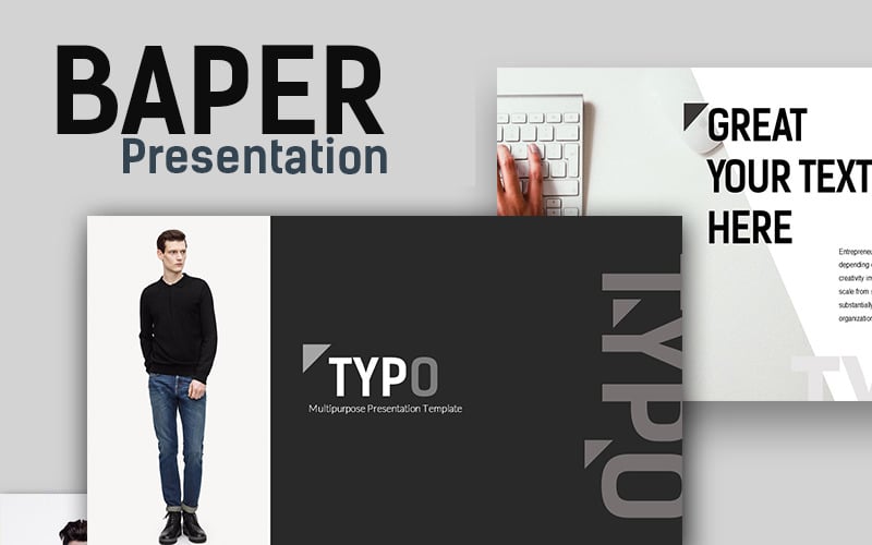 Typo Creative Minimale PowerPoint-Vorlage