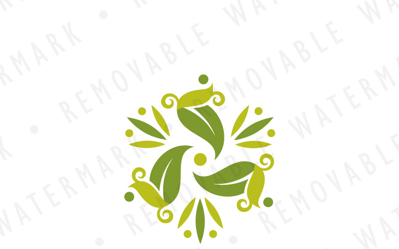 Green leaf abstract logo Royalty Free Vector Image