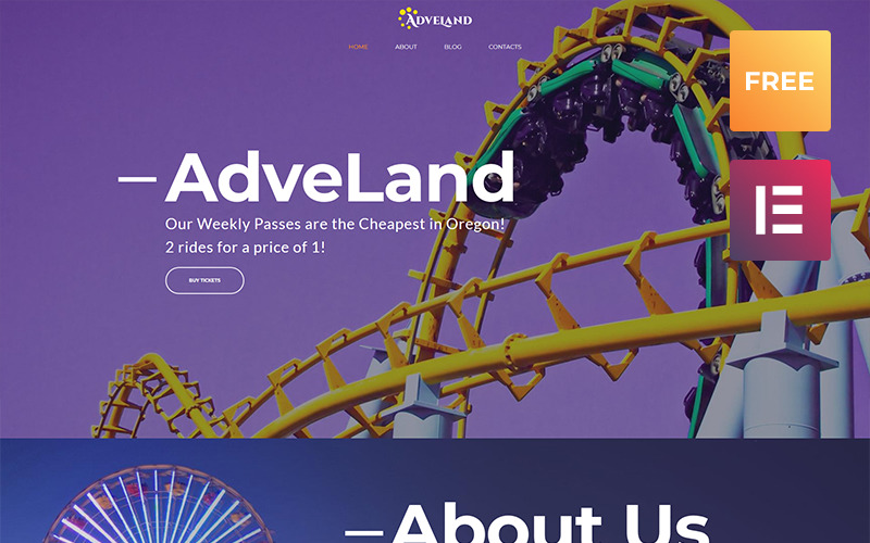 Adveland Amusement Park WordPress-tema