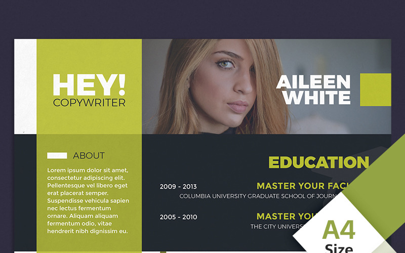 Aileen White - Modello di curriculum per copywriter
