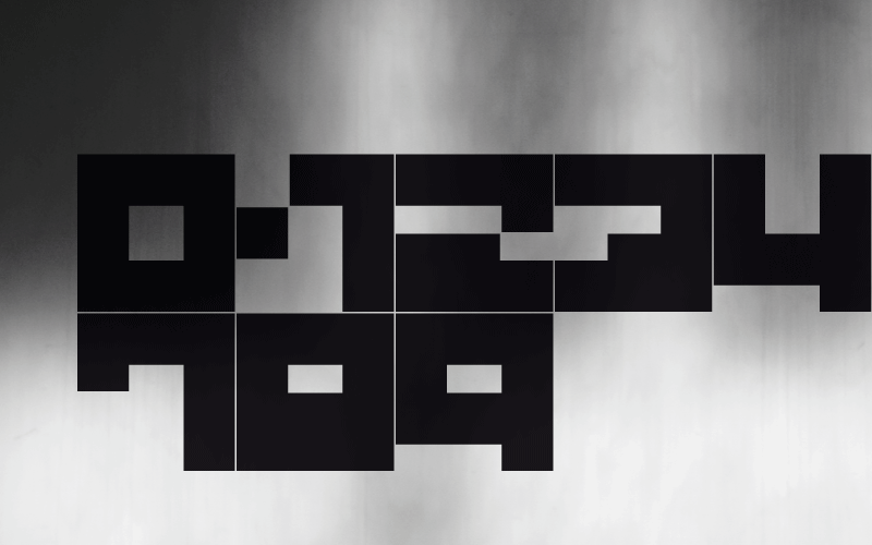 Download Шрифт "BAJT Font" / BAJT Font - Шрифт на тему графика bajt byte 8-bit bit font square typeface bold minimal pixel construction title headline heavy experimental futuristic digital art display