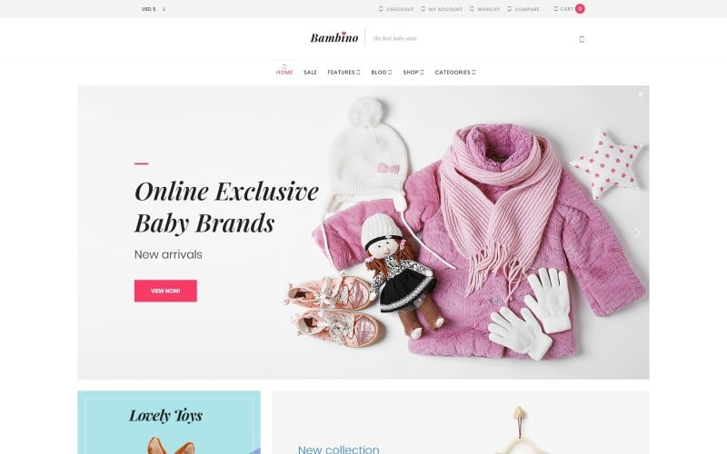 Bambino - Tema WooCommerce reattivo per Baby Store