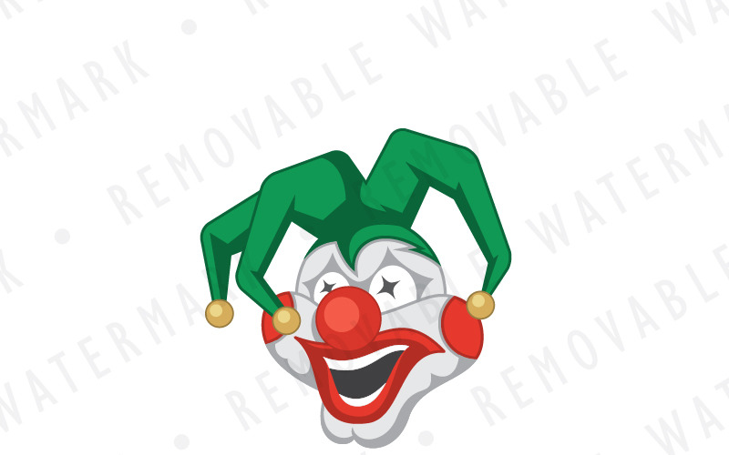 Божевільний клоун шаблон логотипу