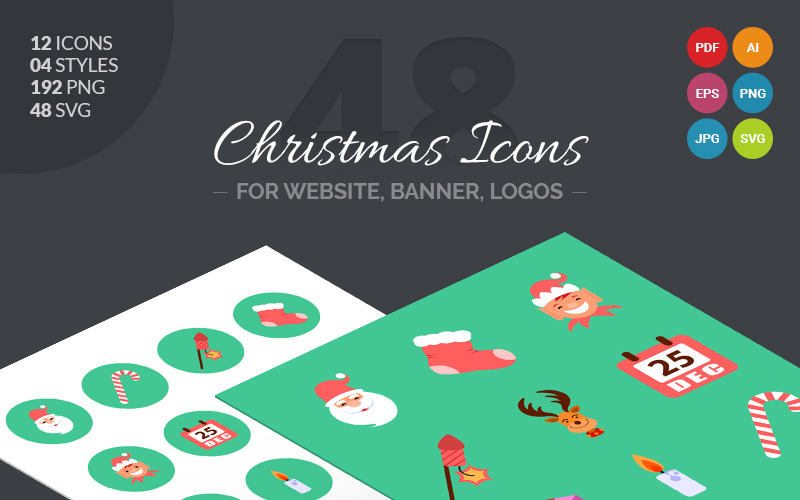 Download Набор иконок "Christmas Icon Pack Set" / Christmas Icon Pack Set - Набор иконок на тему графика christmas tree sketch snowman deer beanie snowflake wreath festive holidays santa giftbox calendar webstrot vector ai illustrator png xmas iconset