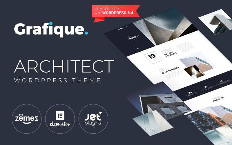 Grafique — тема WordPress Elementor для архитекторов