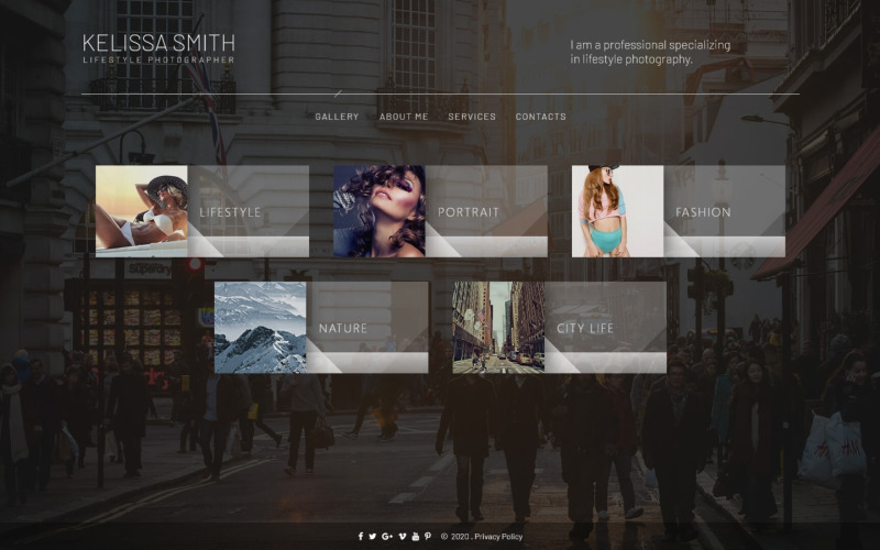 шаблон сайта портфолио фотографа