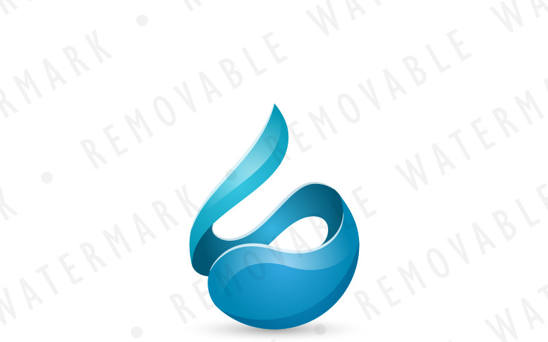 Download Шаблон логотипа "Liquid Fluid Logo Template" / Liquid Fluid Logo Template - Шаблон логотипа на тему графика energy water spa abstract fluid flow drop liquid fluent force stream oil fuel power natural letter s logo design template