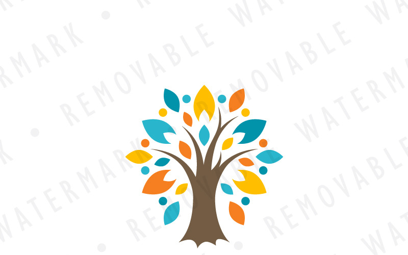Шаблон логотипа декоративное звездное дерево