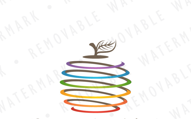 Spiral Apple Logo Vorlage