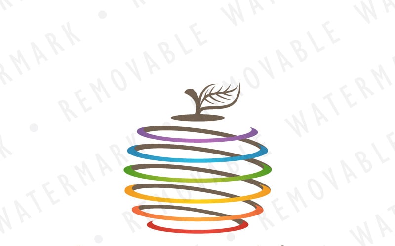 Spirála Apple Logo šablona