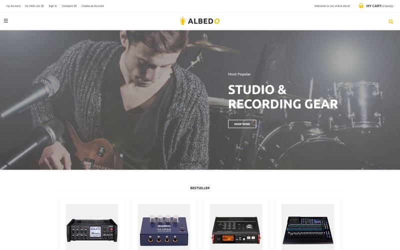 Albedo - Audio Store Magento šablona Magento motiv