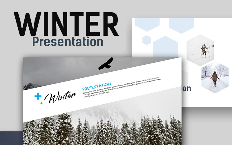冬季创意-主题演讲模板