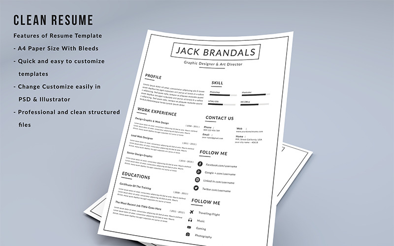 FIX - Clean Resume Template