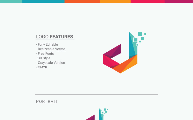 Download Шаблон логотипа "Letter D Logo Template" / Letter D Logo Template - Шаблон логотипа на тему графика agency architects brand business circle company corporate crest d letter design studio fast delivery hotel identity law firm line marketing