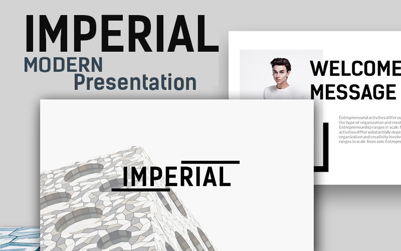 Plantilla de PowerPoint moderno imperial