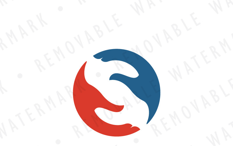 Download Шаблон логотипа "S Trading Hands Logo Template" / S Trading Hands Logo Template - Шаблон логотипа на тему графика simple circle letter s market help trade collaboration ring hand human support aid finger cooperation share synergy logo design template