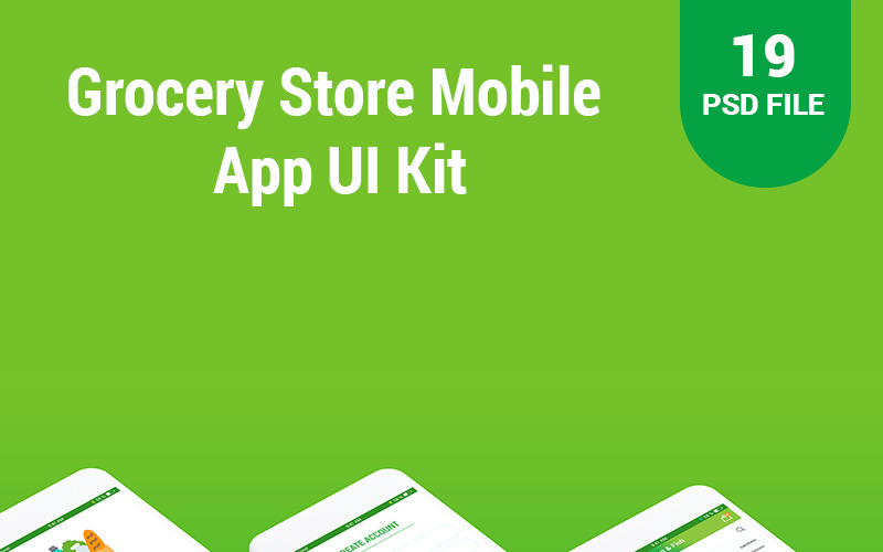 UI-kit voor mobiele app voor supermarkt