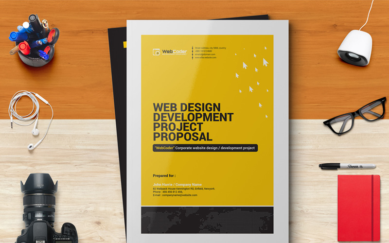 Download Фирменный стиль "Web Proposal for Web Design and Development Agency - Corporate Identity Template" / Web Proposal for Web Design and Development Agency - Corporate Identity Template - Фирменный стиль на тему графика wproposal proposal template project design quote quotation indesign business clean word corporate eb proosa web develo and development